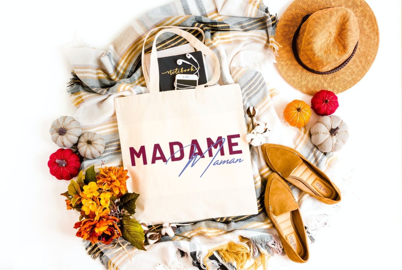Box Tote Bag "Madame Maman"