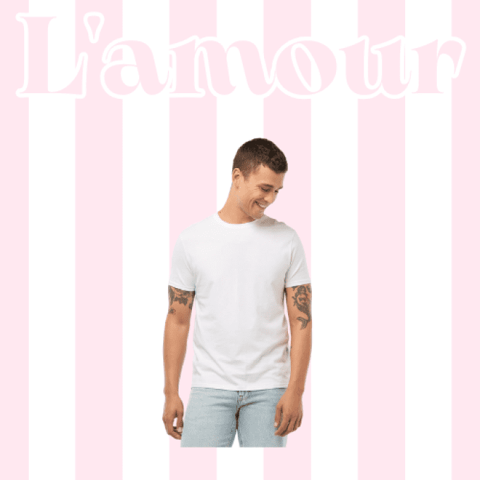 T-shirt basique col rond  noir ou blanc